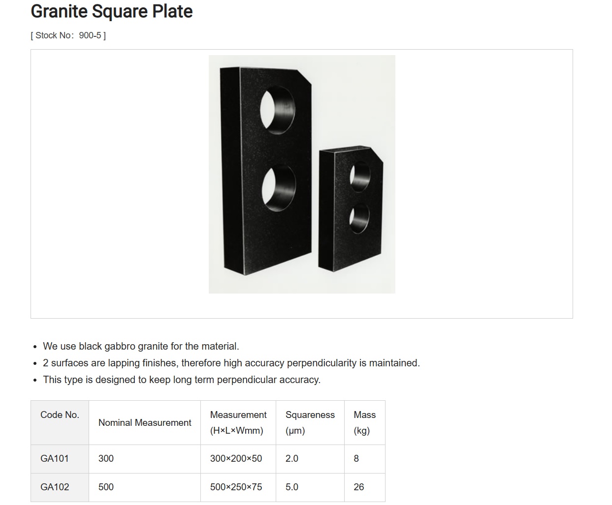 Ichiban Precision Sdn Bhd Obishi Obishi Granite Square Plate